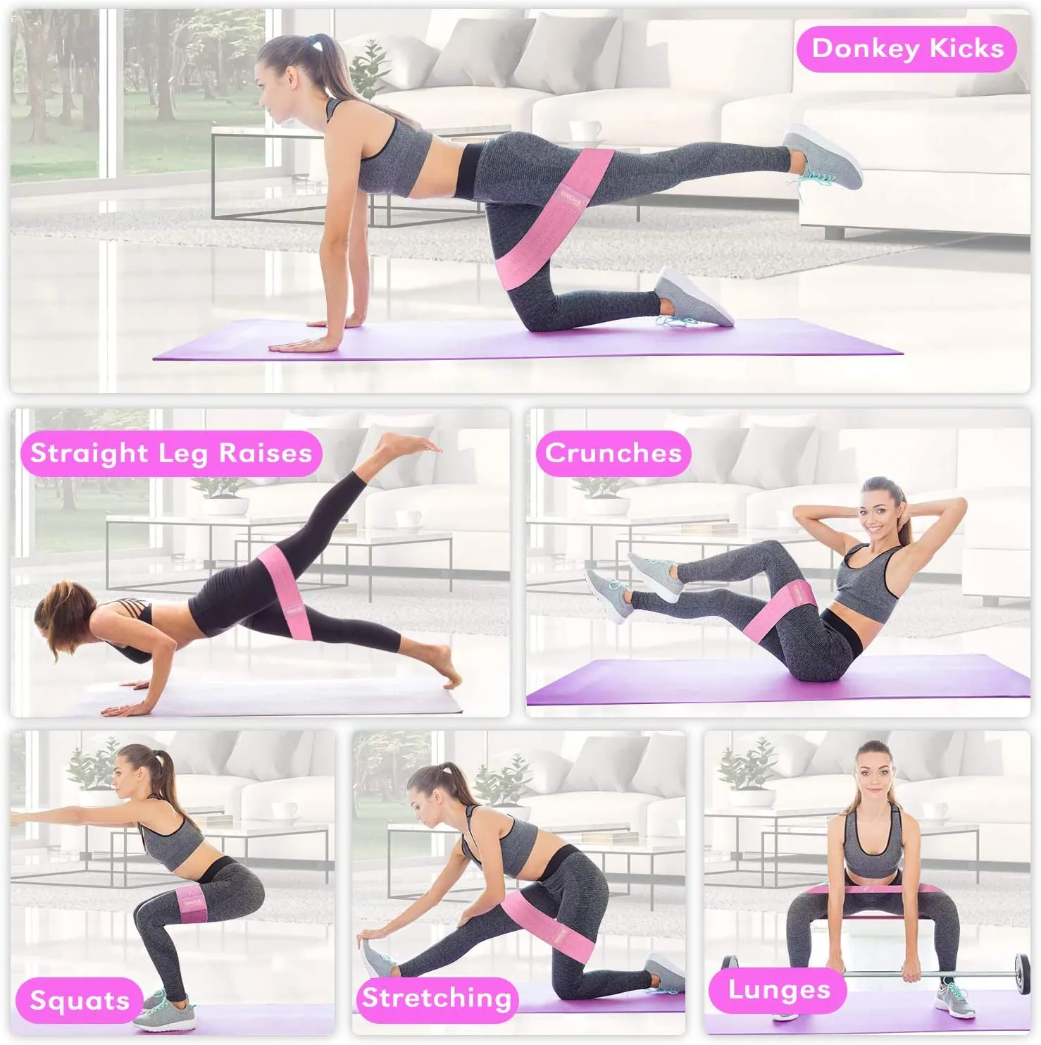 Long Booty Band Hip Circle Loop Resistance Band